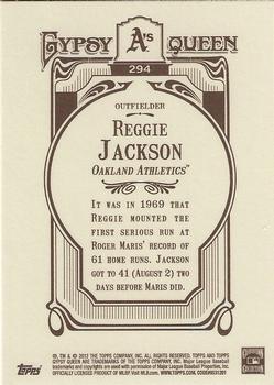 2012 Topps Gypsy Queen Reggie Jackson  # 294a Oakland Athletics