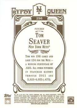 2012 Topps Gypsy Queen Tom Seaver  # 296a New York Mets