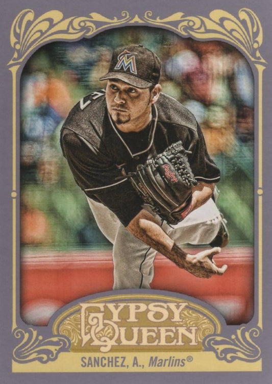 2012 Topps Gypsy Queen Anibal Sanchez  # 13 Miami Marlins
