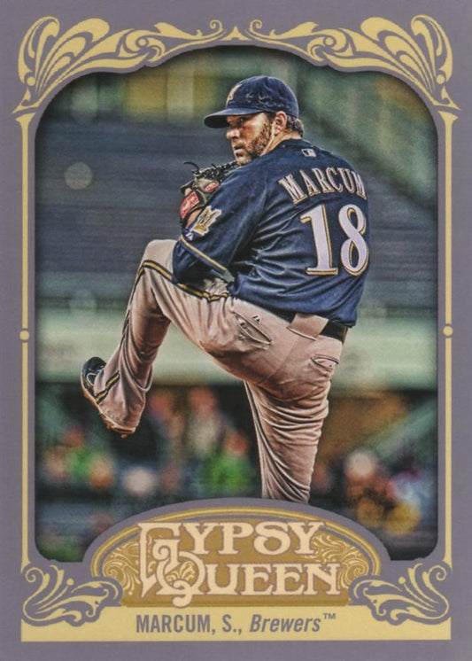 2012 Topps Gypsy Queen Shaun Marcum  # 103 Milwaukee Brewers