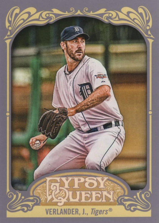 2012 Topps Gypsy Queen Justin Verlander  # 130 Detroit Tigers
