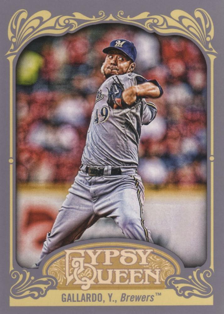 2012 Topps Gypsy Queen Yovani Gallardo  # 155 Milwaukee Brewers