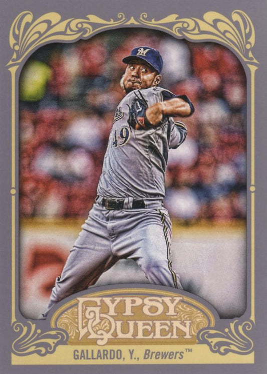 2012 Topps Gypsy Queen Yovani Gallardo  # 155 Milwaukee Brewers