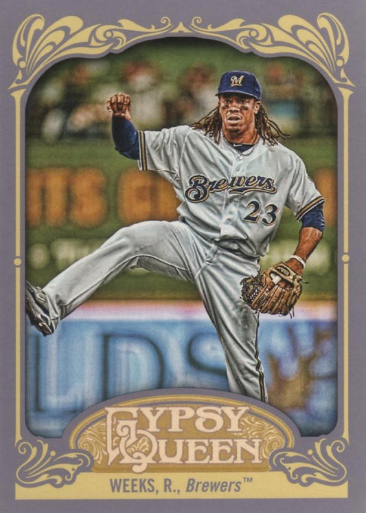 2012 Topps Gypsy Queen Rickie Weeks  # 158 Milwaukee Brewers