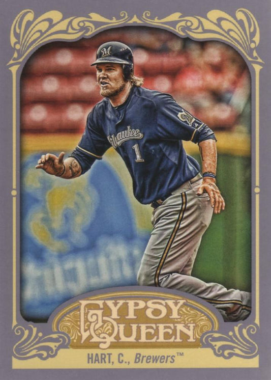 2012 Topps Gypsy Queen Corey Hart  # 166 Milwaukee Brewers