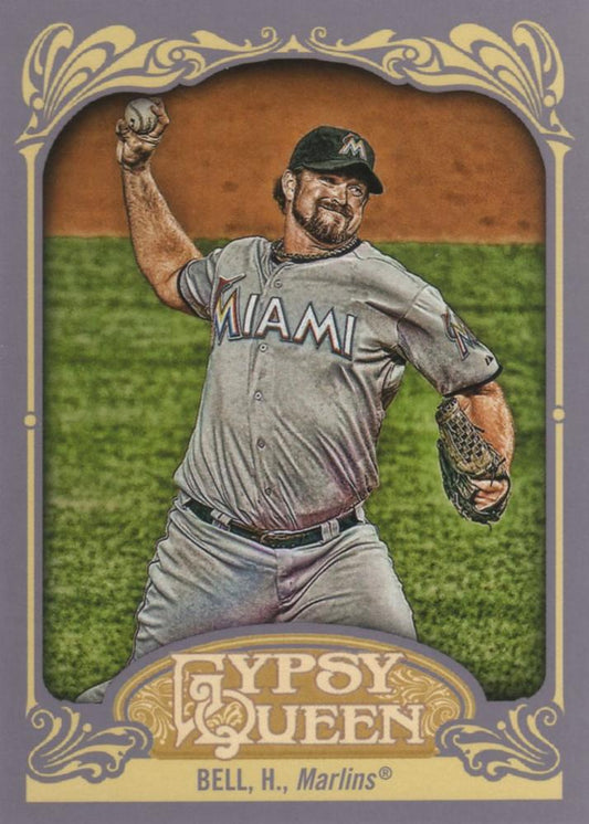 2012 Topps Gypsy Queen Heath Bell  # 183 Miami Marlins