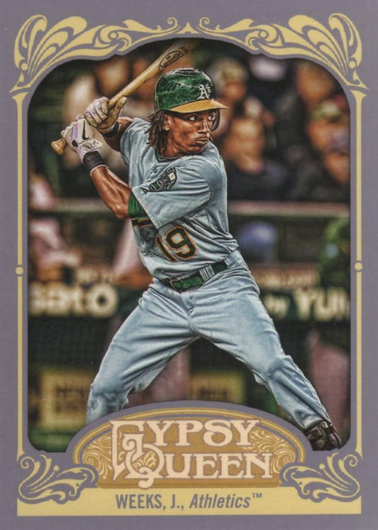 2012 Topps Gypsy Queen Jemile Weeks  # 204 Oakland Athletics