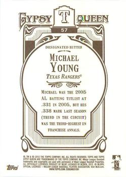 2012 Topps Gypsy Queen Michael Young  # 57 Texas Rangers