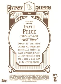 2012 Topps Gypsy Queen David Price  # 70 Tampa Bay Rays