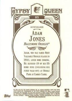 2012 Topps Gypsy Queen Adam Jones  # 85 Baltimore Orioles