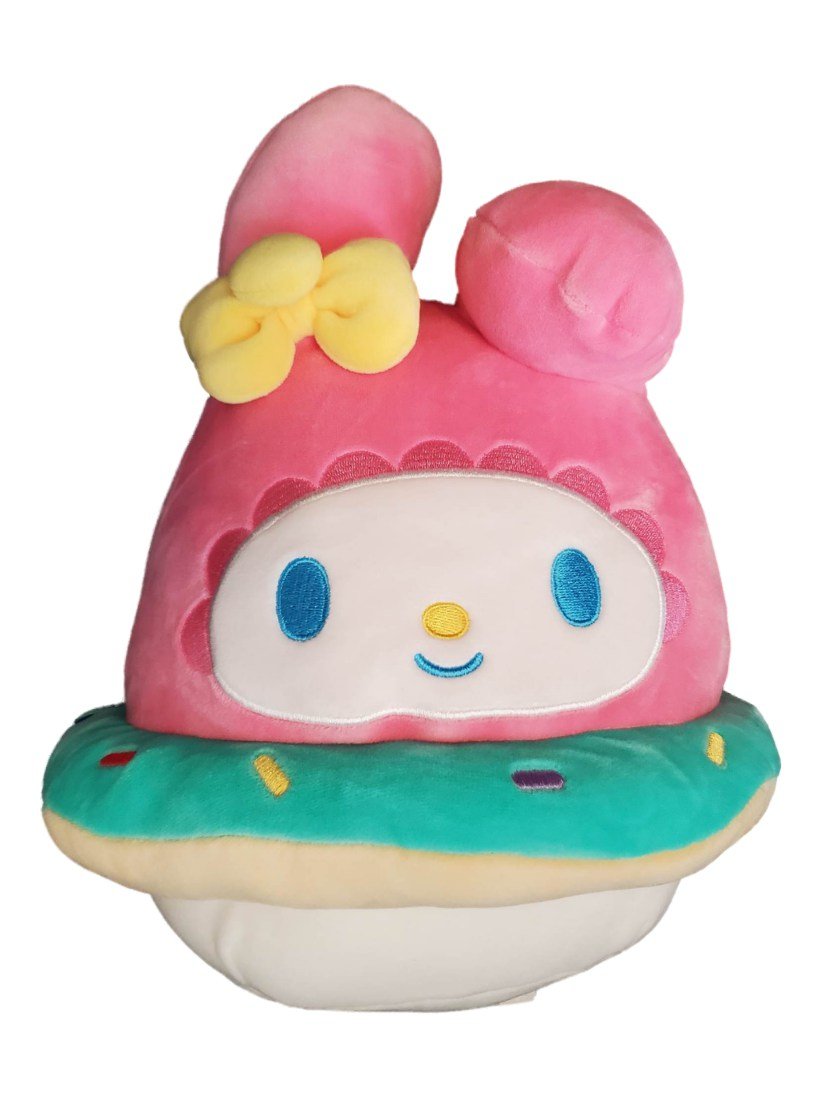 Squishmallows Hello Kitty My Melody with Swim Tube 8" Stuffed Plush - walk-of-famesports