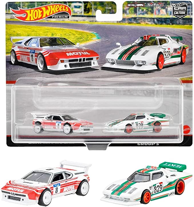 HOT WHEELS Premium BMW M1 PROCAR & LANCIA STRATOS GROUP 5 - 2 Pack