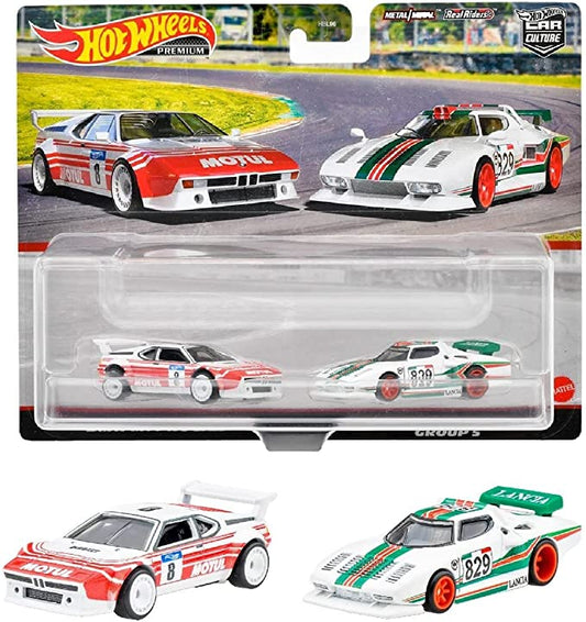 HOT WHEELS Premium BMW M1 PROCAR & LANCIA STRATOS GROUP 5 - 2 Pack