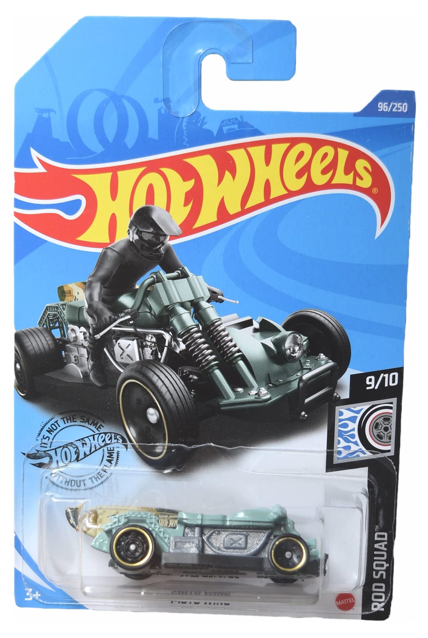 2020 Hot Wheels Moto Wing, Rod Squad 9/10 Green 96/250