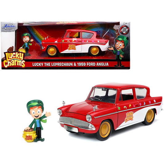 Jada Lucky The Leprechaun & 1959 Ford Anglia Lucky Charms Edition