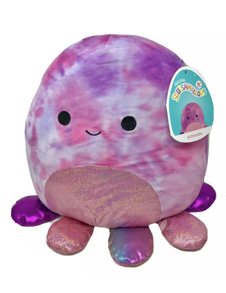 Squishmallows Adelaide Octopus Shimmer Tie-Dye 12 inch Plush Animal - walk-of-famesports
