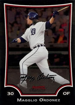 2009 Bowman Chrome Magglio Ordonez #119 Detroit Tigers