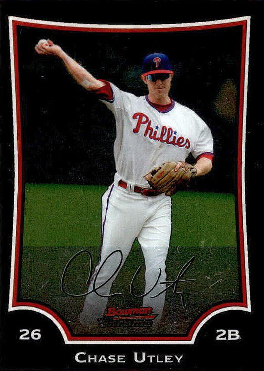 2009 Bowman Chrome Chase Utley #4 Philadelphia Phillies