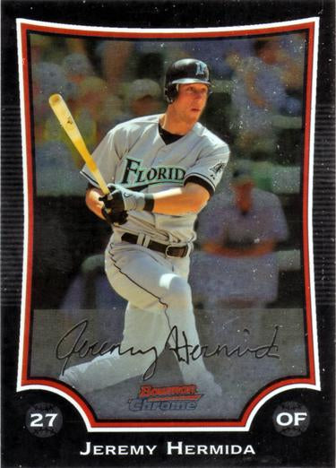 2009 Bowman Chrome Jeremy Hermida #160 Florida Marlins