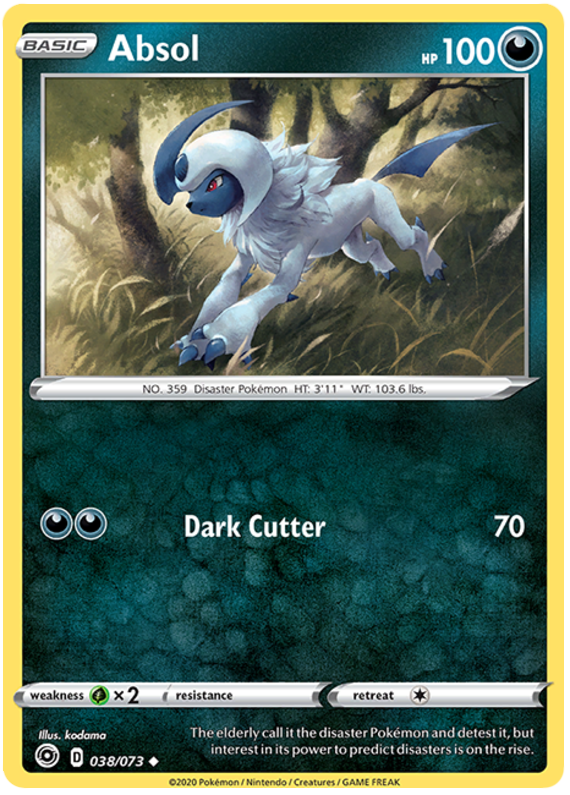 Sword and Shield Champion's Path 38  Absol