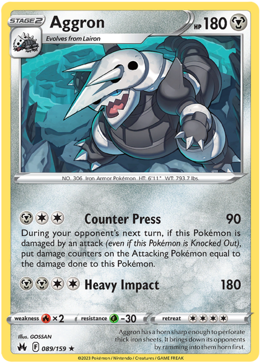 Sword and Shield Crown Zenith #89 Aggron