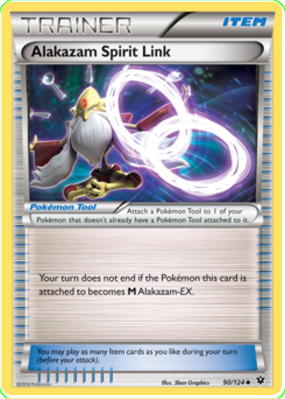 XY Fates Collide 090  Alakazam Spirit Link