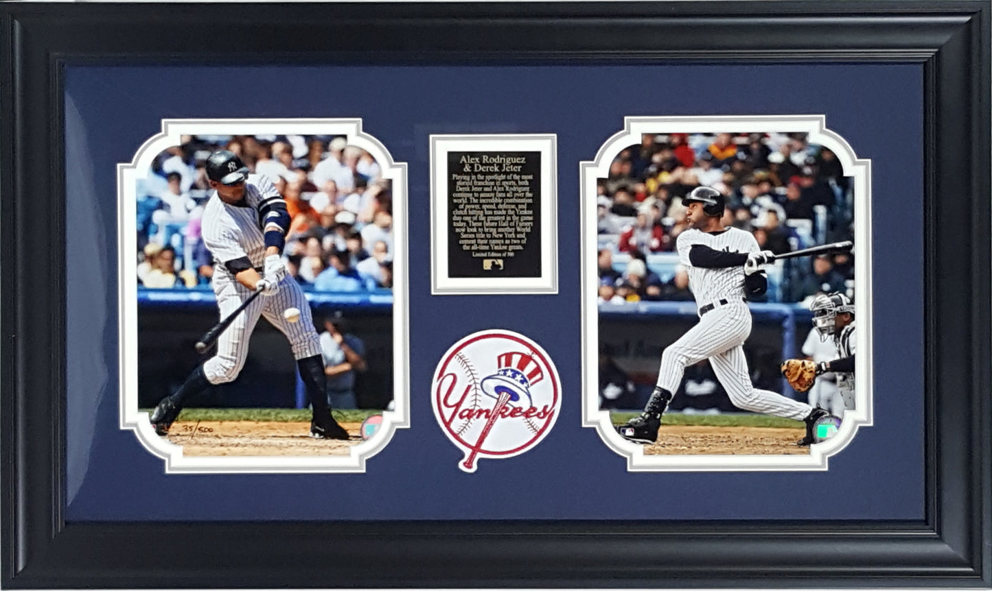 Alex Rodriguez and Derek Jeter Unsigned Limited Edition Framed Piece