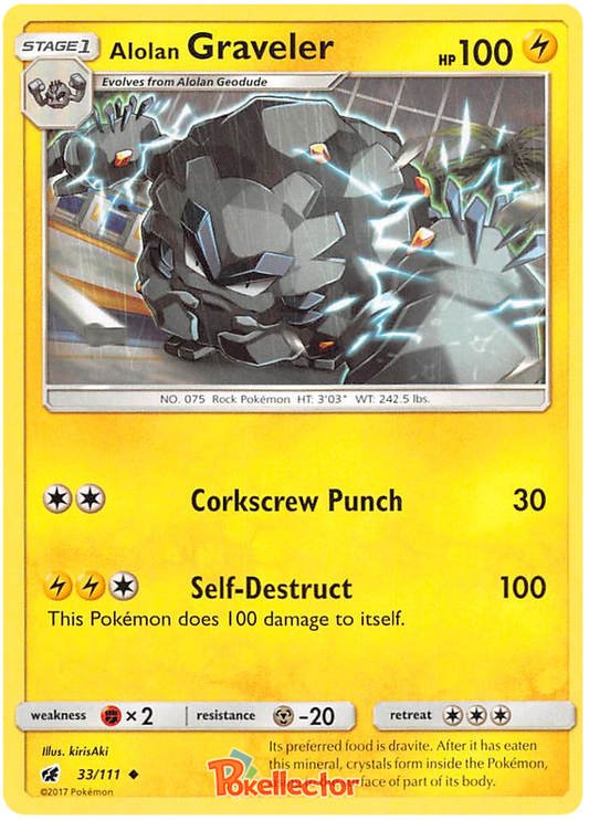 Sun and Moon Crimson Invasion 033  Alolan Graveler