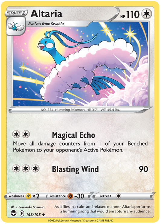 Sword and Shield Silver Tempest 143  Altaria
