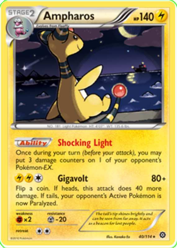 XY Steam Siege 040  Ampharos