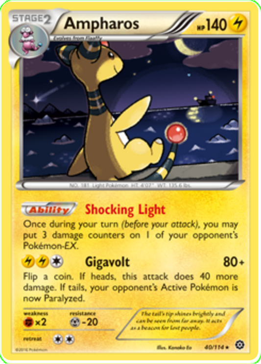 XY Steam Siege 040  Ampharos