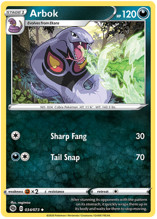 Sword and Shield Champion's Path 34  Arbok