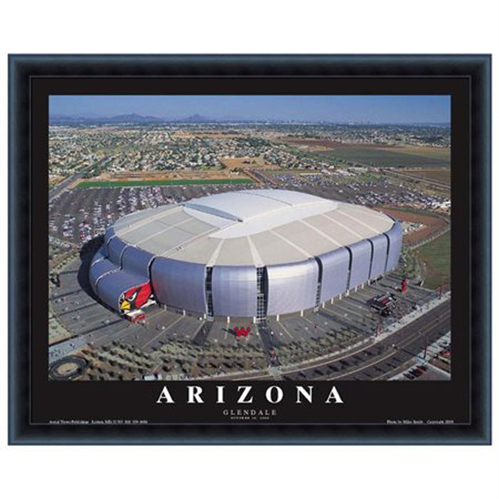 Arizona Cardinals University of Phoenix  Stadium Poster Print Framed 8x10