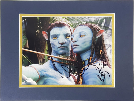 Sam Worthington and Zoe Saldana Dual Autographed 8x10 in Avatar