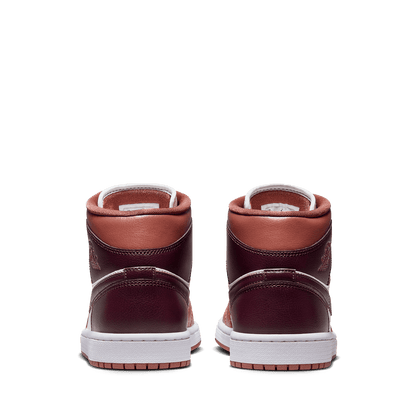 Jordan 1 Mid Dusty Peach Night Maroon New Size 7W / 5.5M