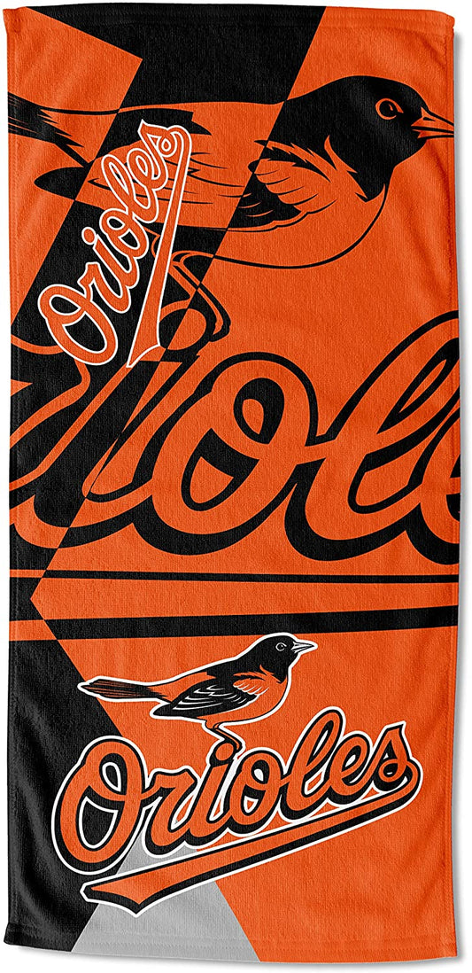 Baltimore Orioles Puzzle Oversized Absorbent Beach Towel 34" x 72"