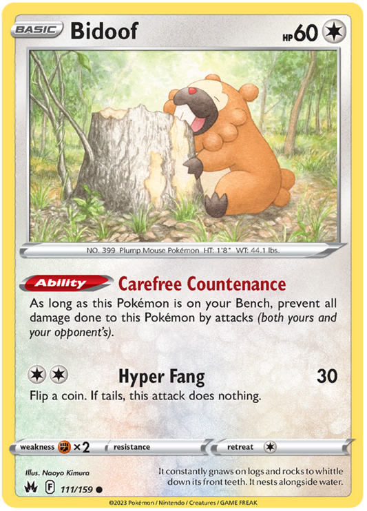 Sword and Shield Crown Zenith #111 Bidoof