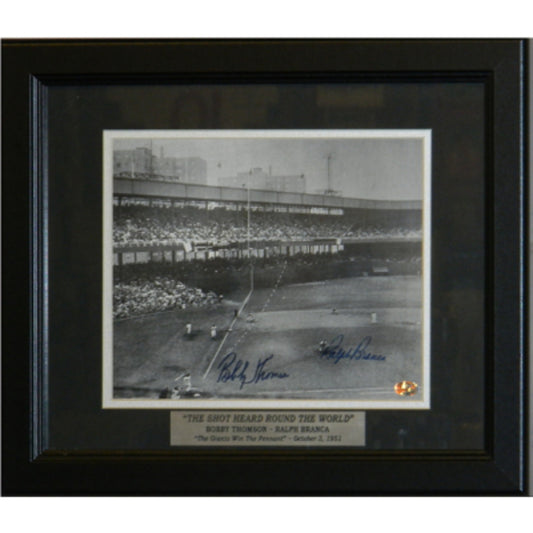 Bobby Thompson & Ralph Franca Dual Signed Autographed 12x16 Framed