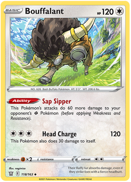 Sword and Shield Battle Styles 118  Bouffalant