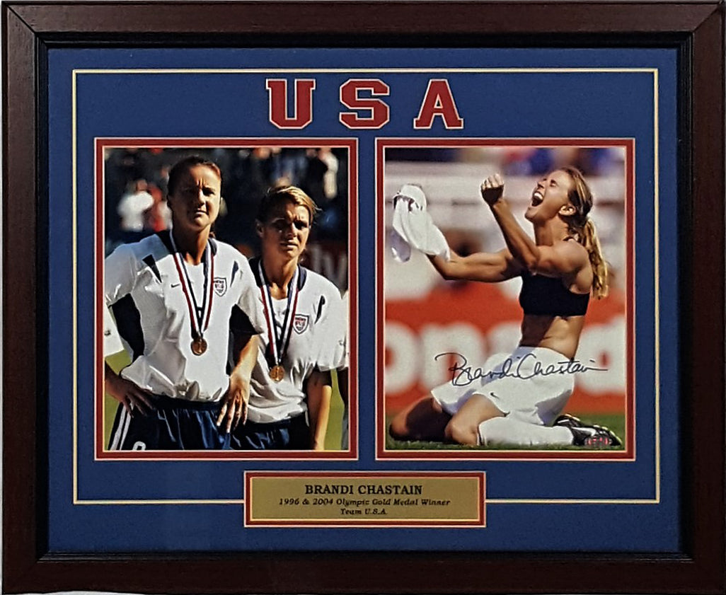 Brandi Chastain Signed Autographed 8x10 Framed