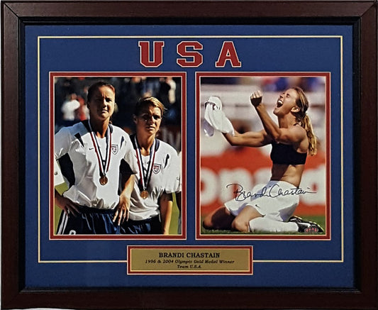 Brandi Chastain Signed Autographed 8x10 Framed