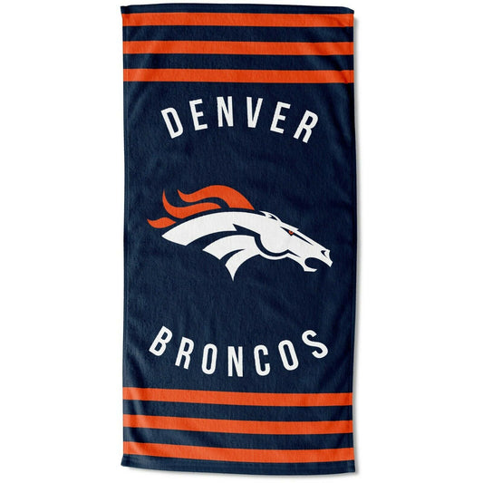 Denver Broncos Stripes Beach Towel 30"x60"