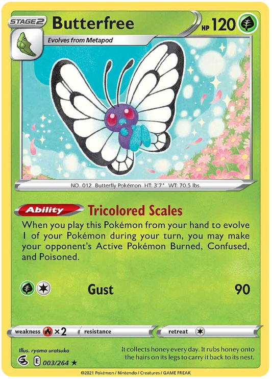 Sword and Shield Fusion Strike 003  Butterfree