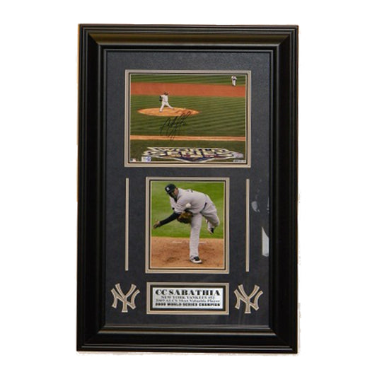 CC Sabathia 2009 World Series Signed Autographed 8x10 Framed