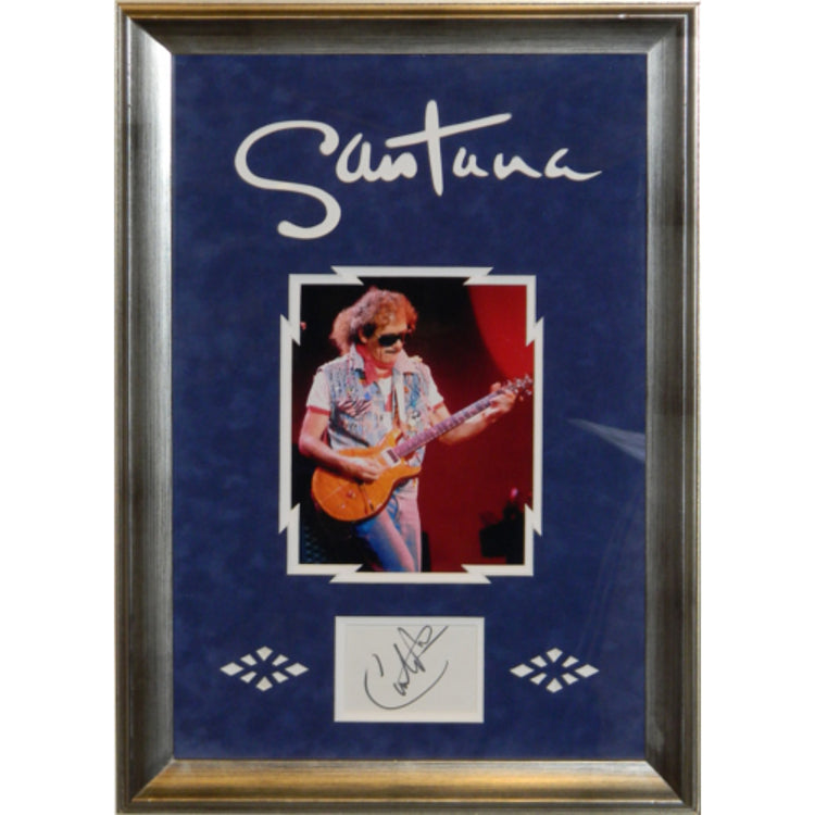 Carlos Santana Autographed Cut with 8x10 Framed