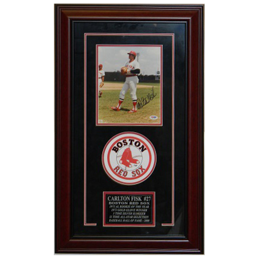 Carlton Fisk Signed Autographed 8x10 Framed