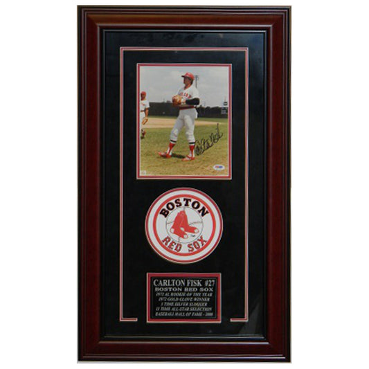 Carlton Fisk Signed Autographed 8x10 Framed
