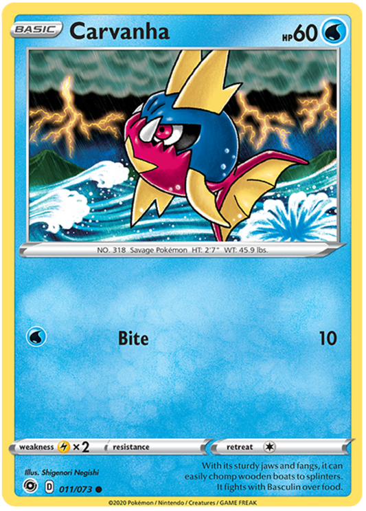Sword and Shield Champion's Path 11  Carvanha
