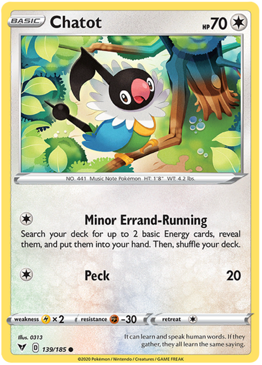 Sword and Shield Vivid Voltage 139  Chatot