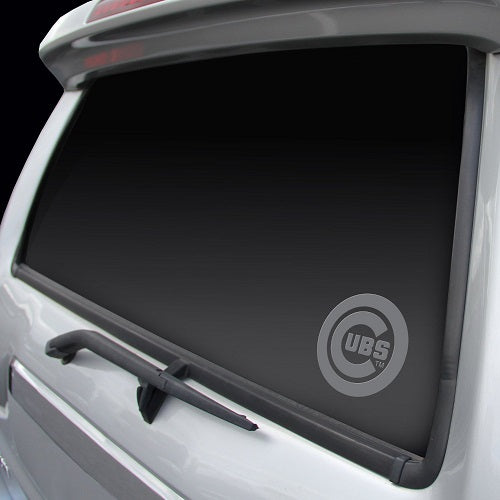 Chicago Cubs Metallic Silver Window Graphic